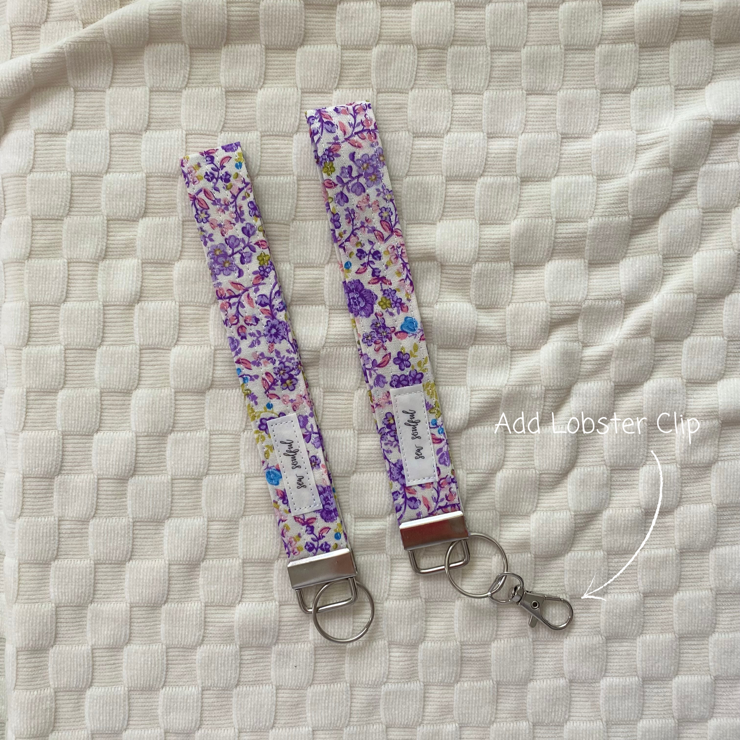 The Secret Garden Purple Wristlet Keychain