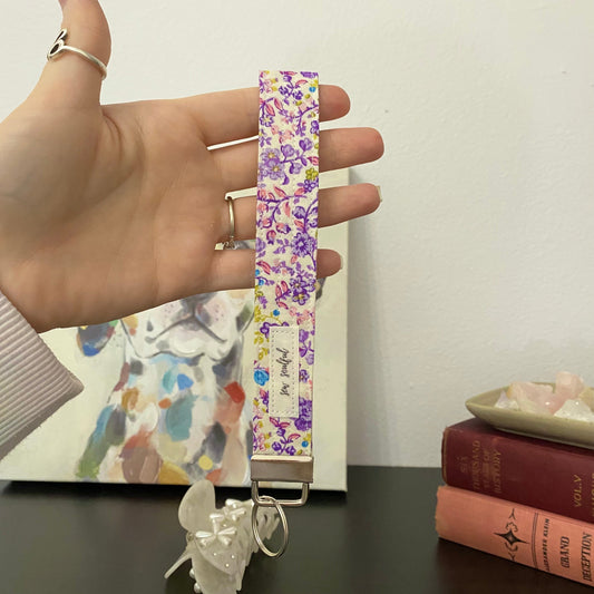 The Secret Garden Purple Wristlet Keychain