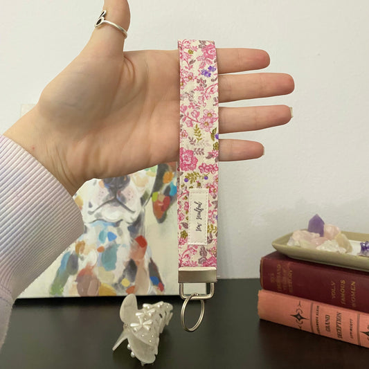 The Secret Garden Pink Wristlet Keychain