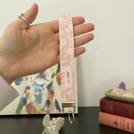 The Coral Blossom Wristlet Keychain