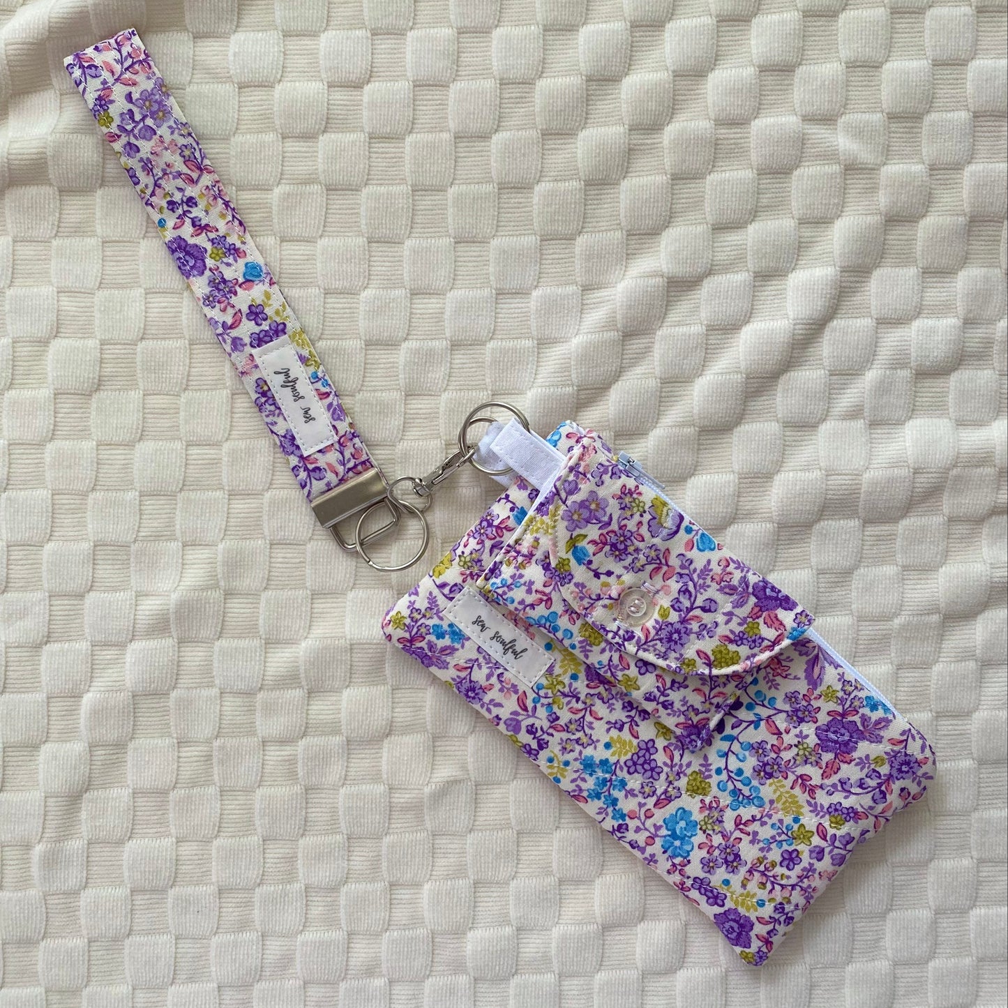 The Secret Garden Purple Wristlet Keychain