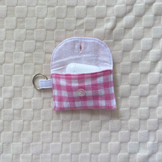 The Pink Gingham AirPods Case