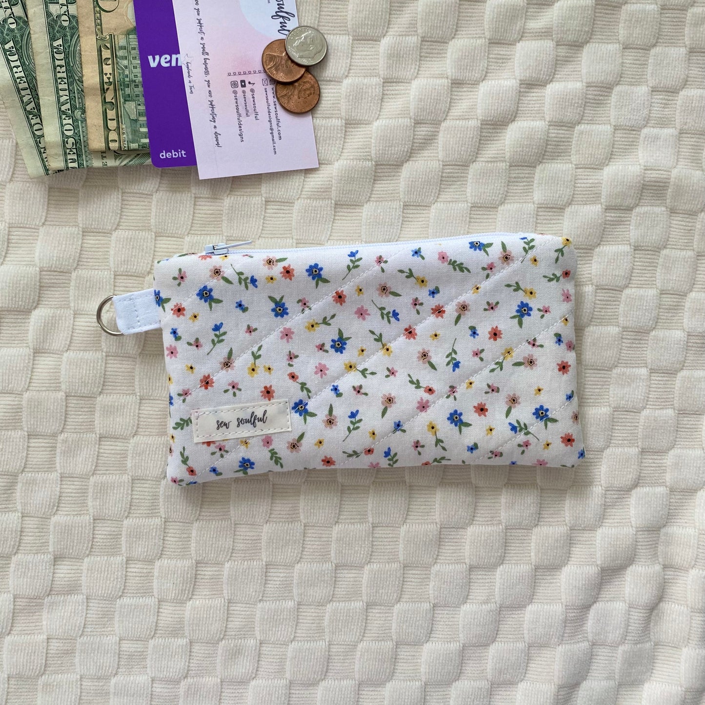 The Floral Meadow Small Wallet Keychain