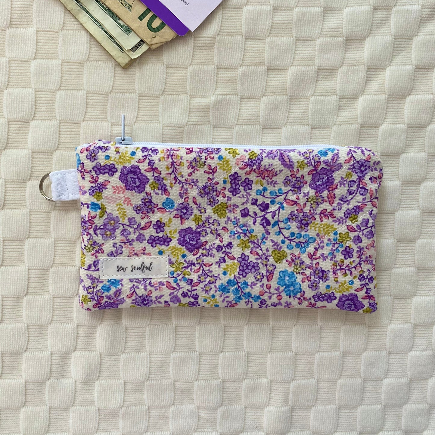 The Secret Garden Purple Small Wallet Keychain