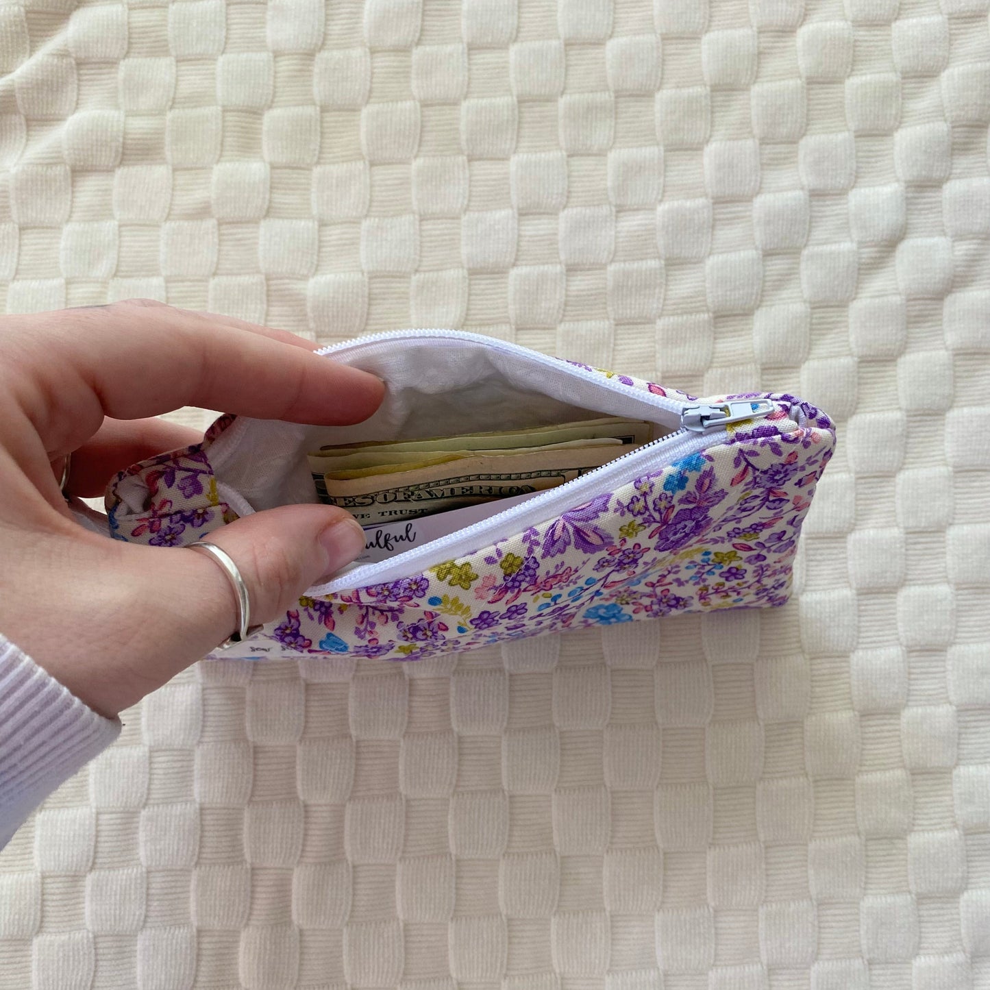 The Secret Garden Purple Small Wallet Keychain