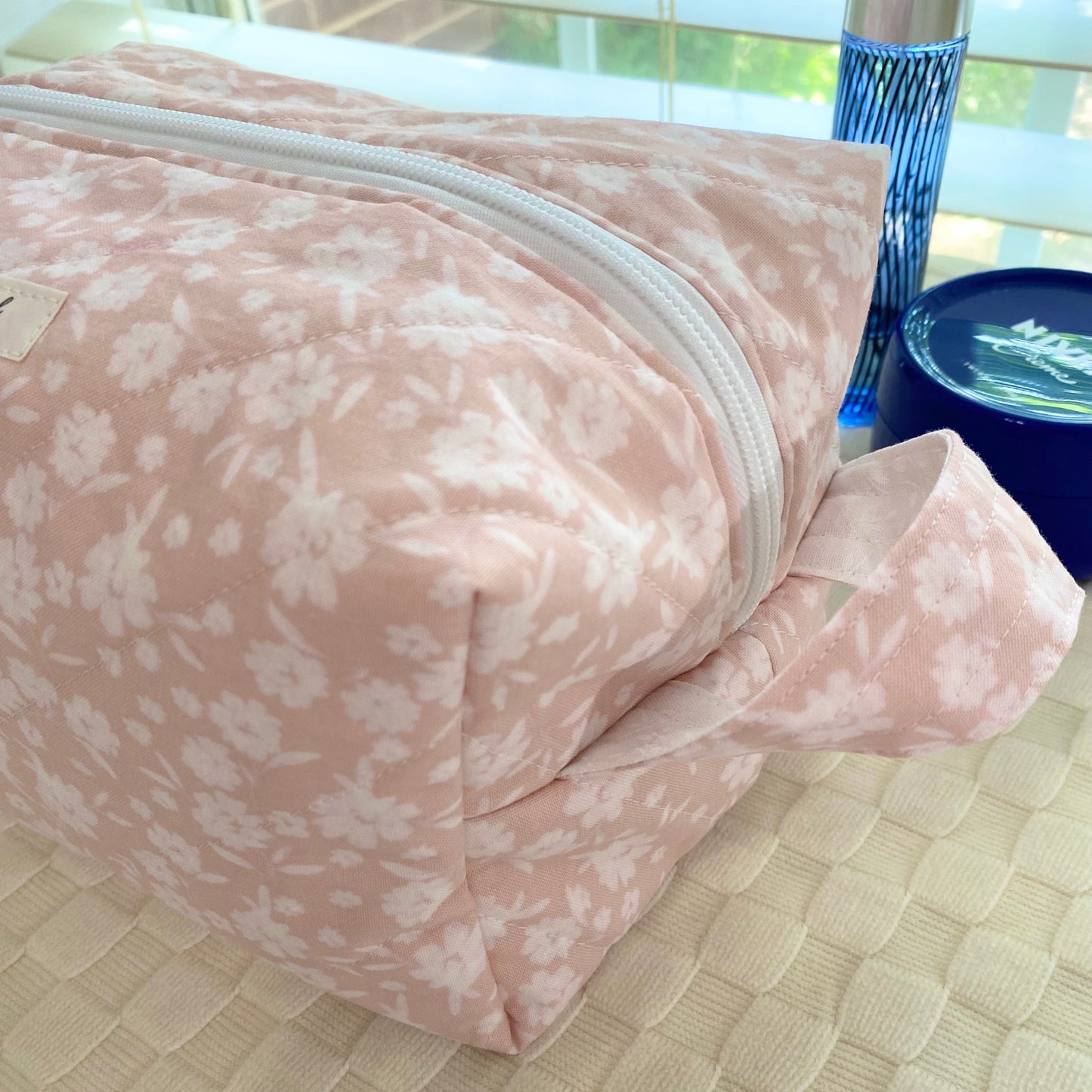 The Coral Blossom Makeup Bag