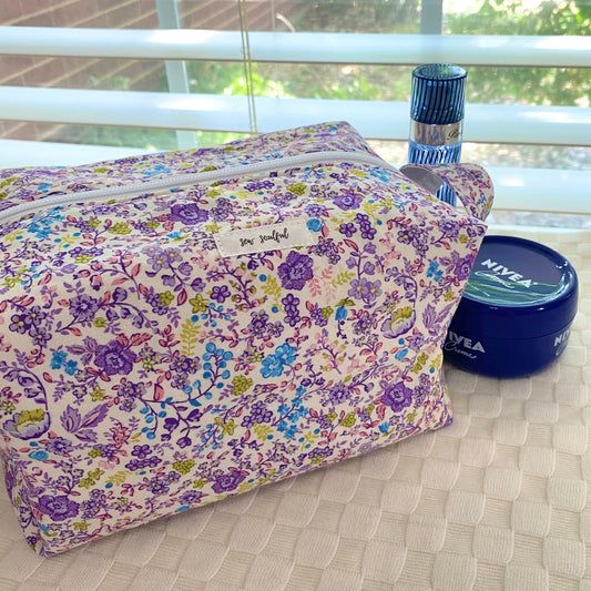 The Secret Garden Purple Makeup Bag
