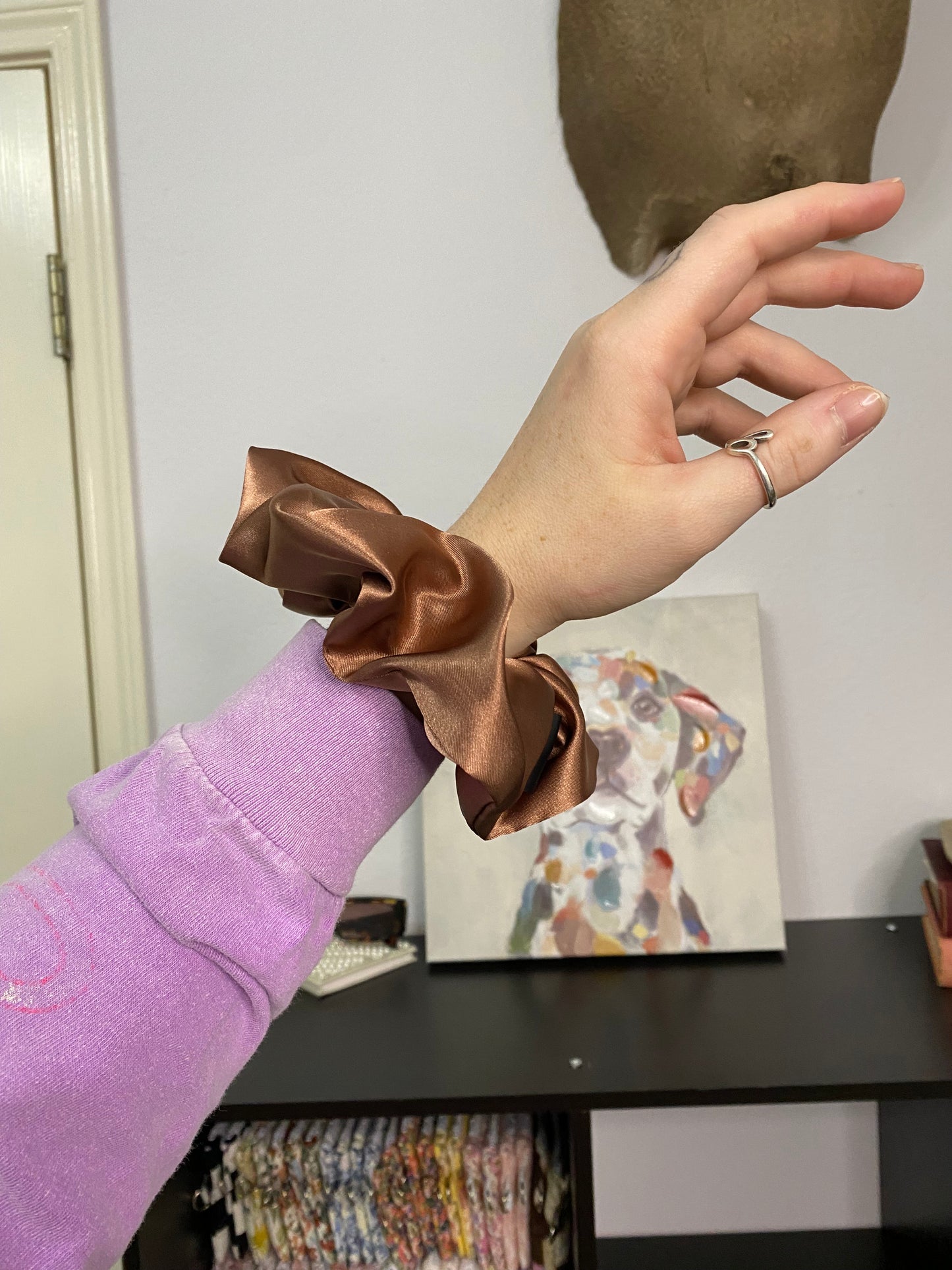 The Deer Satin Scrunchie