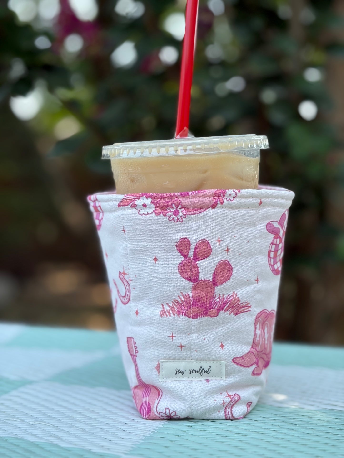 The Disco Cowgirl Iced Coffee Cozy