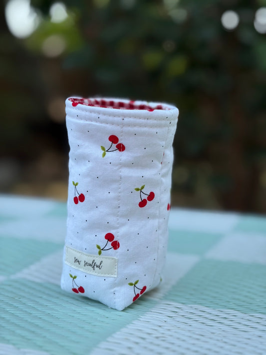 The Cheery Cherry Slim Can Cozy