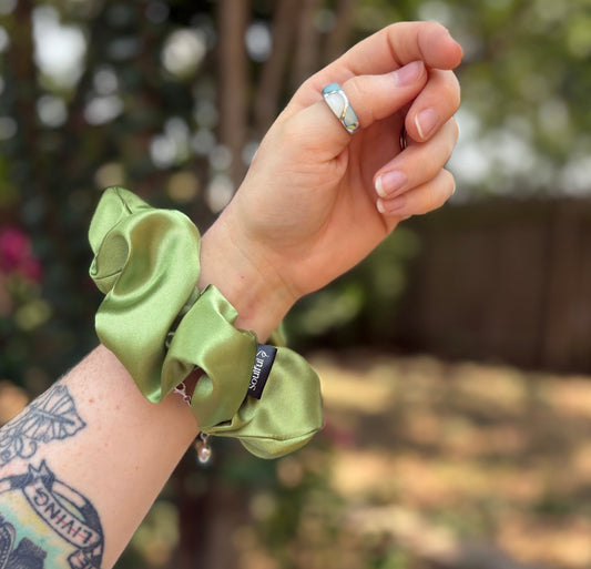 The Peridot Satin Scrunchie