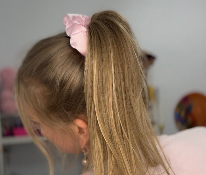 The Princess Pink Satin Scrunchie