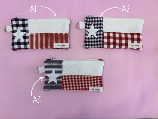 The Lone Star Patchwork Wallet Keychain
