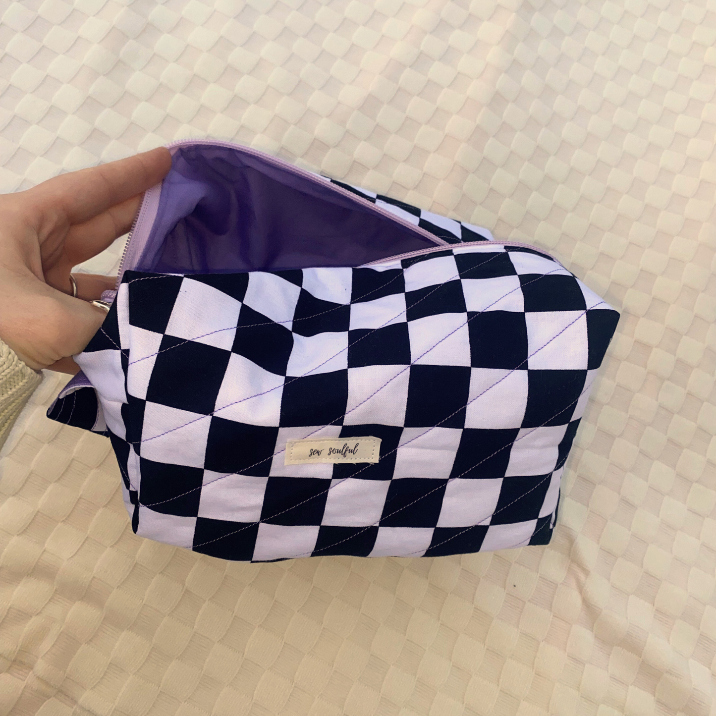 The Checkmate Makeup Bag