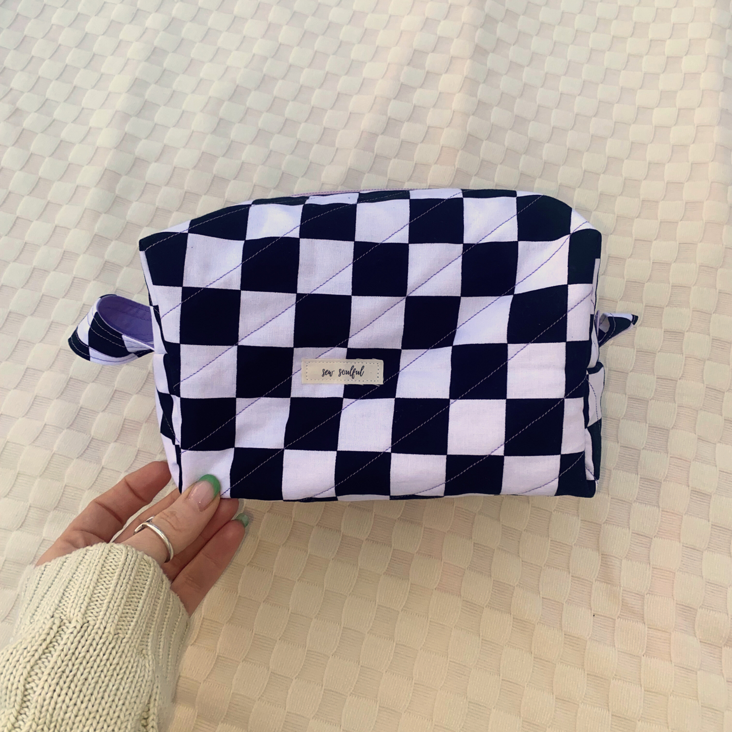 The Checkmate Makeup Bag