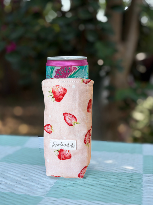 The Strawberry Slim Can Cozy