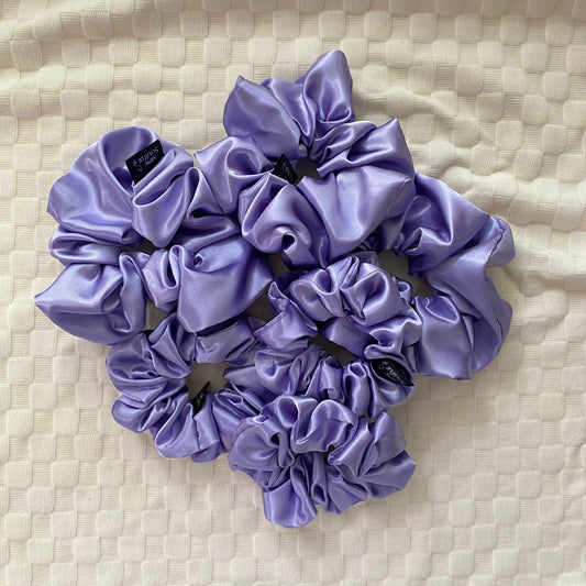 The Periwinkle Satin Scrunchie
