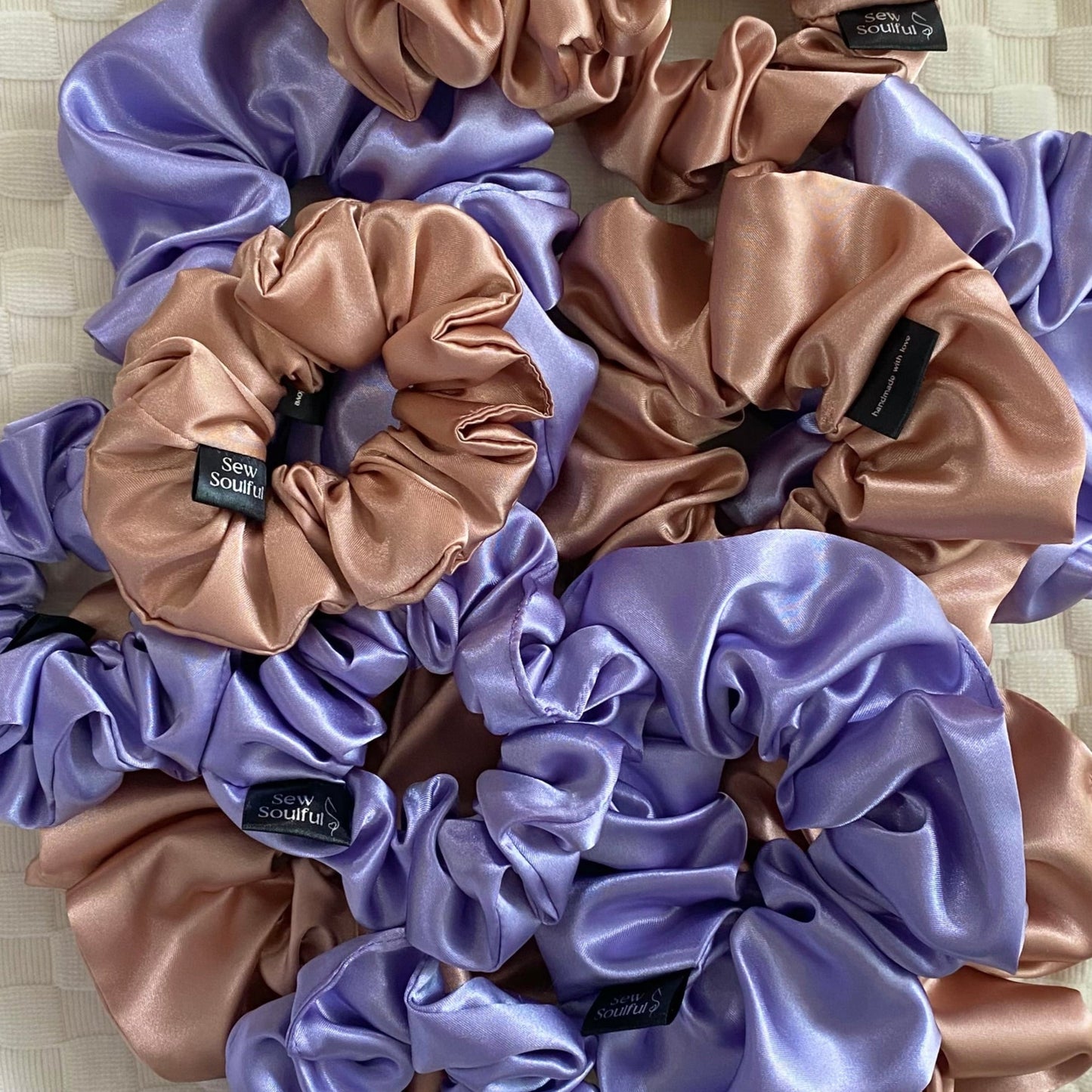 The Rose Gold Satin Scrunchie