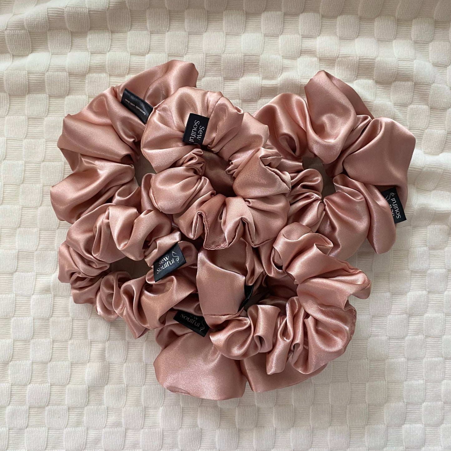 The Rose Gold Satin Scrunchie