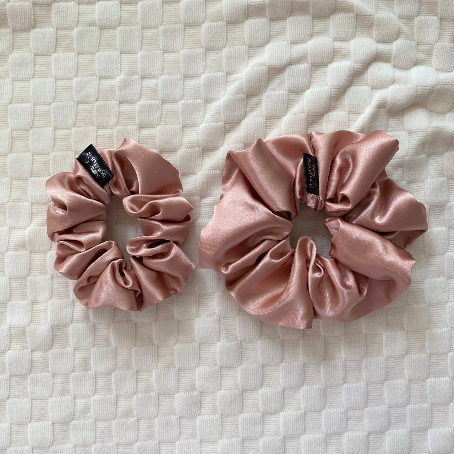 The Rose Gold Satin Scrunchie