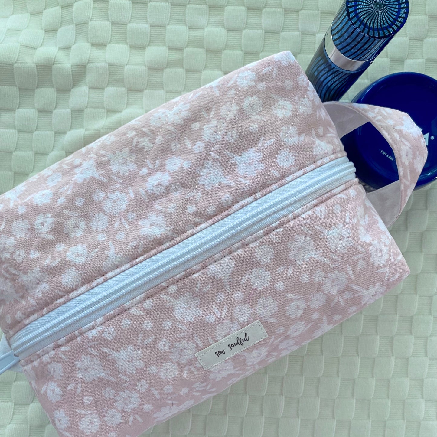 The Coral Blossom Makeup Bag