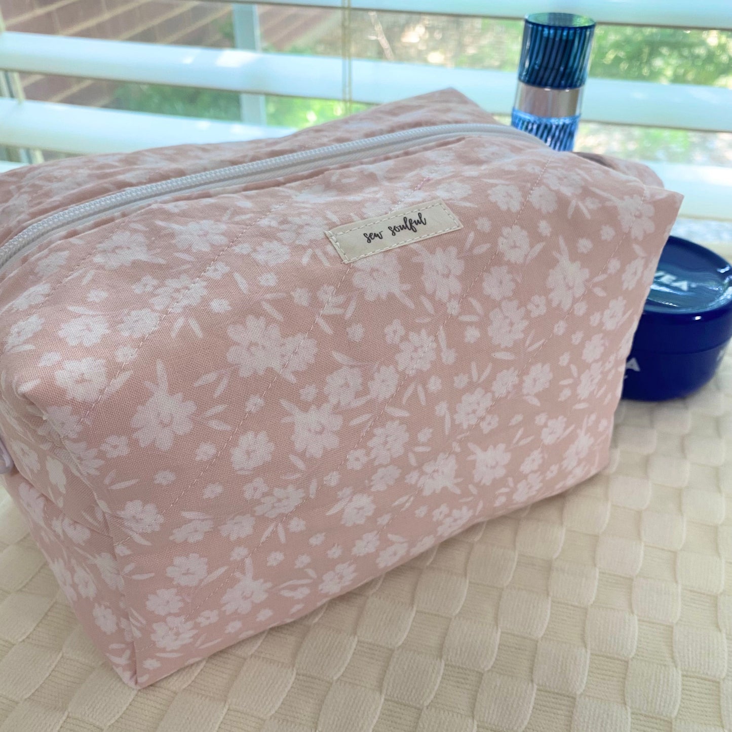 The Coral Blossom Makeup Bag