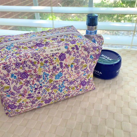 The Secret Garden Purple Makeup Bag