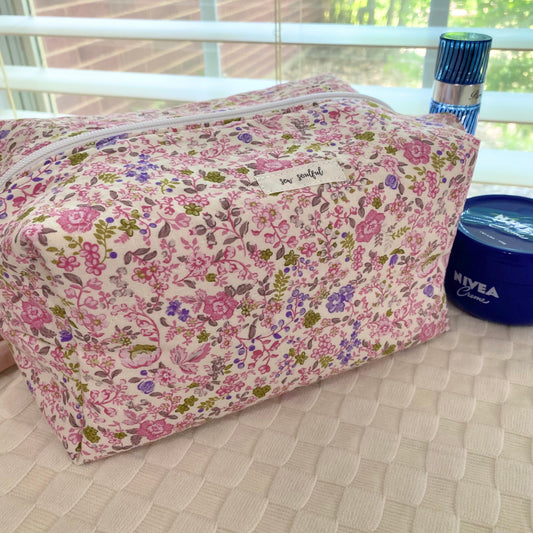 The Secret Garden Pink Makeup Bag