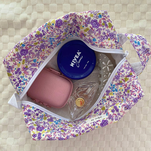 The Secret Garden Purple Makeup Bag