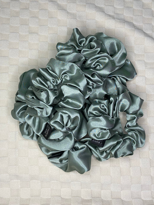 The Ocean Satin Scrunchie