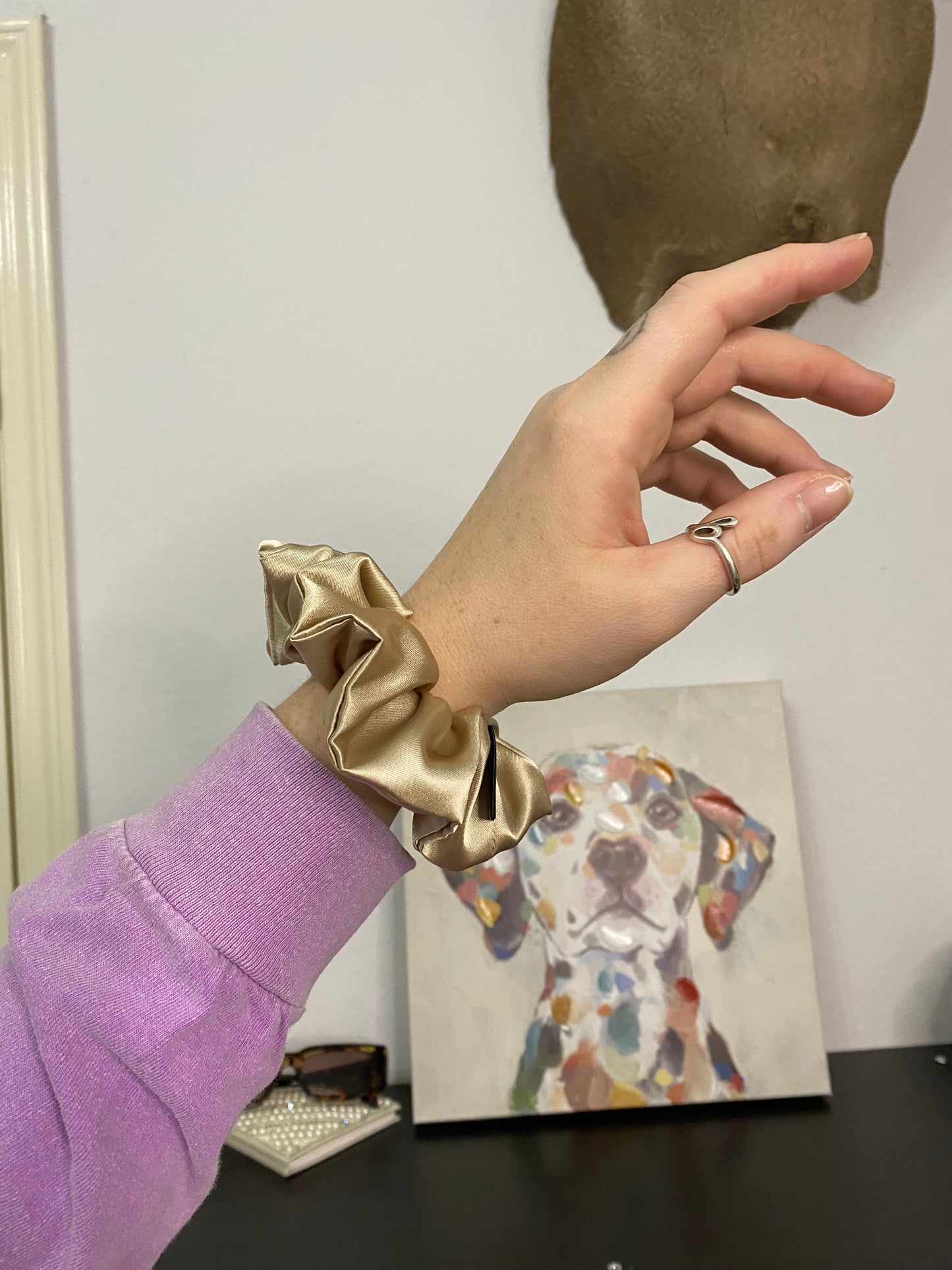 The Bubbles Satin Scrunchie