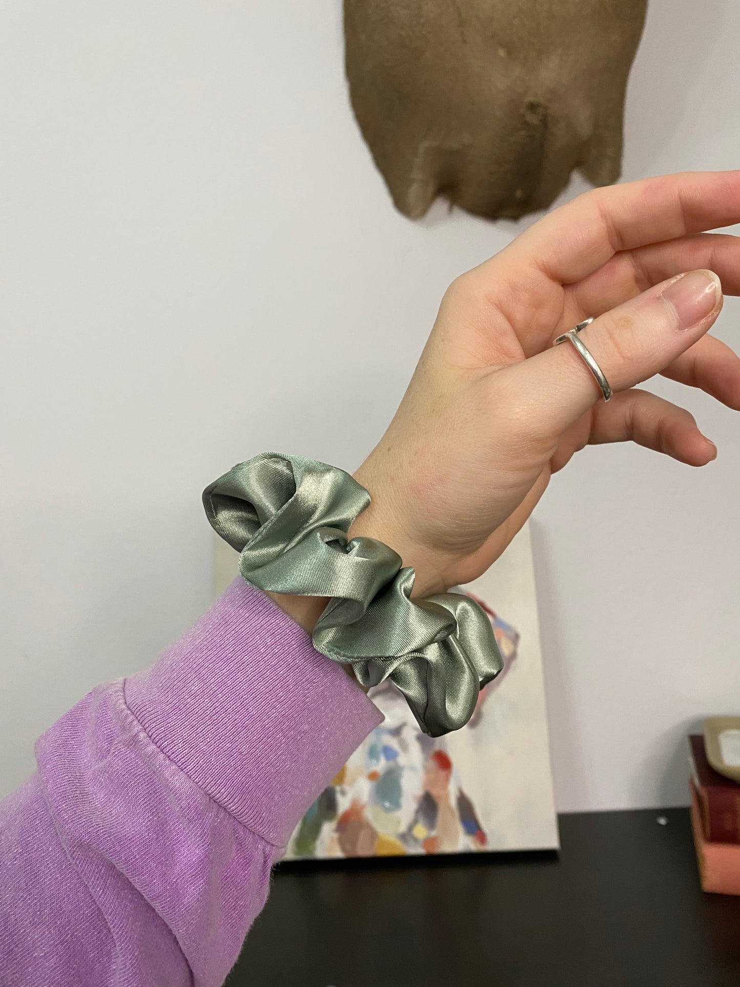 The Ocean Satin Scrunchie