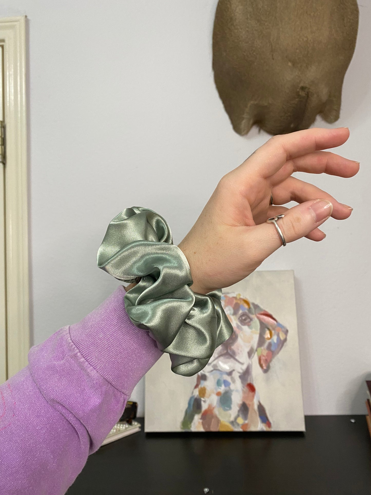 The Ocean Satin Scrunchie
