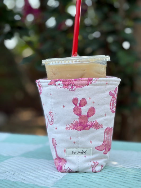 The Disco Cowgirl Iced Coffee Cozy