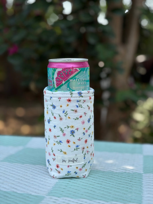 The Floral Meadow Slim Can Cozy