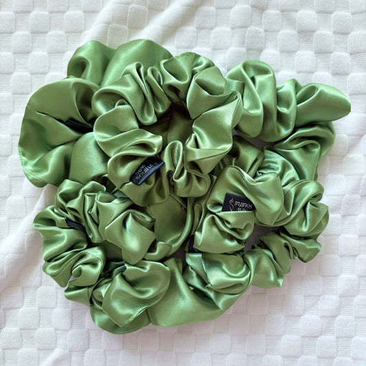 The Peridot Satin Scrunchie