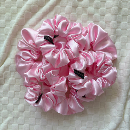 The Princess Pink Satin Scrunchie