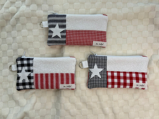 The Lone Star Patchwork Wallet Keychain