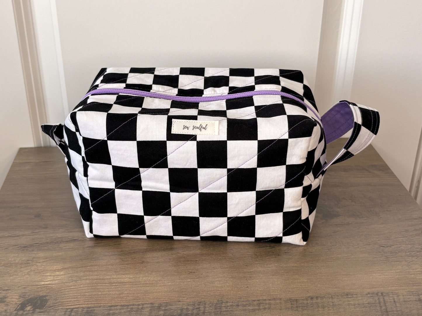 The Checkmate Makeup Bag