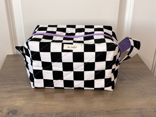 The Checkmate Makeup Bag