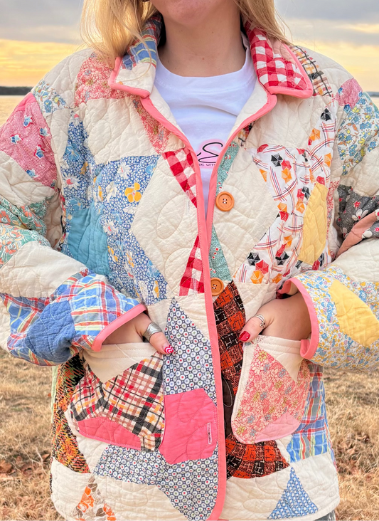 Star Patchwork Quilt Coat