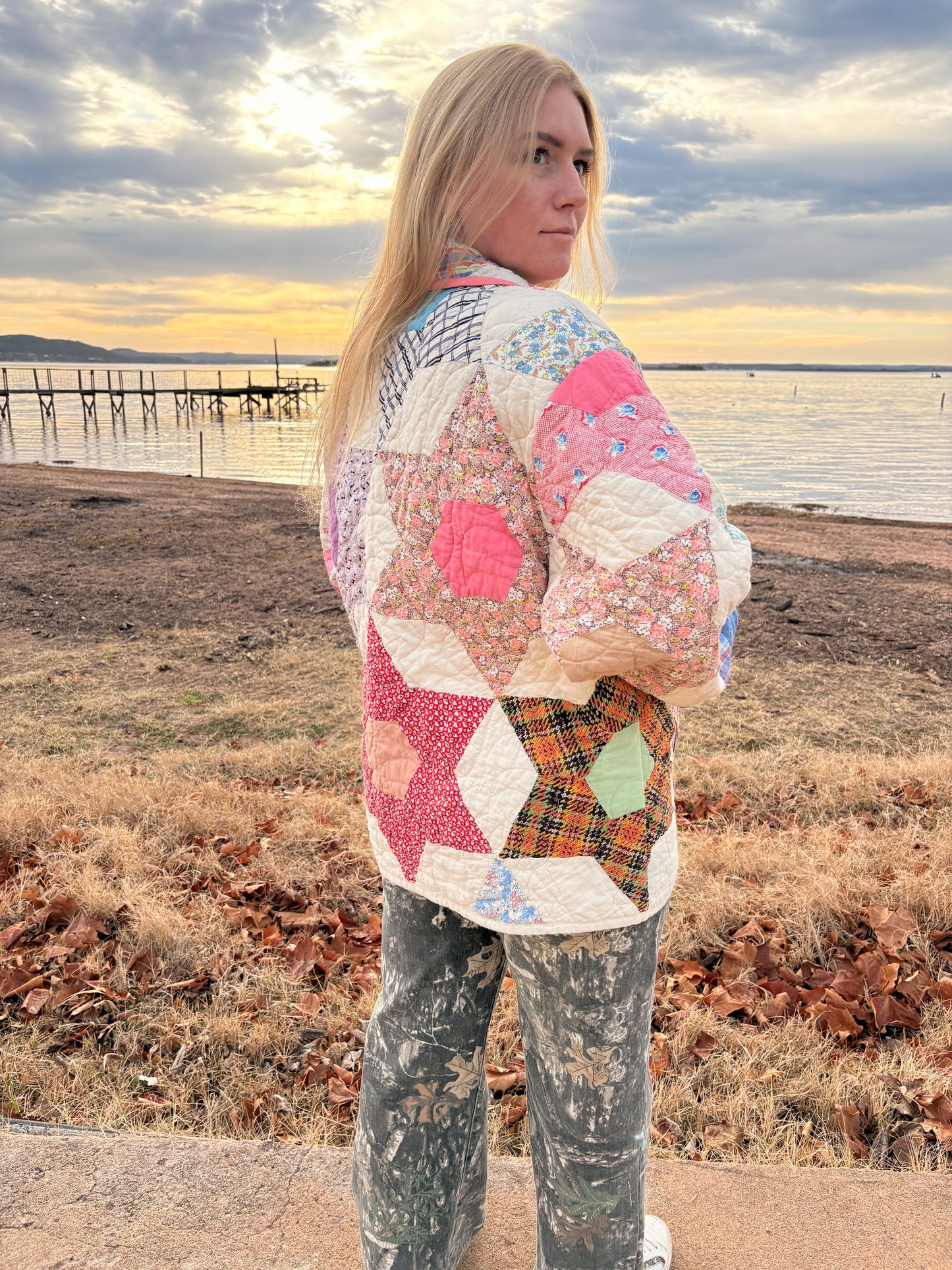 Star Patchwork Quilt Coat