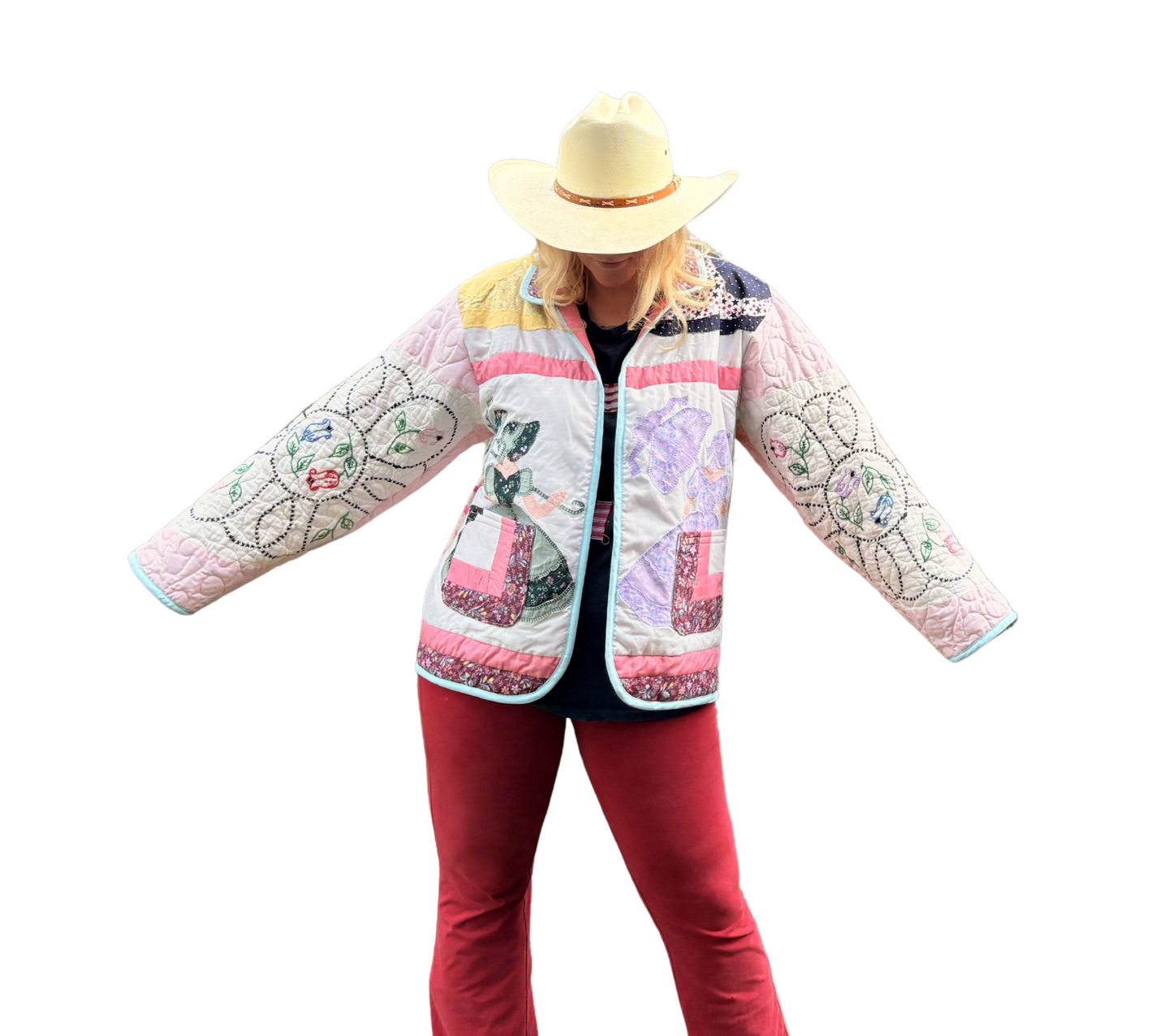 Sunbonnet Sue Vintage Quilt Coat - SM