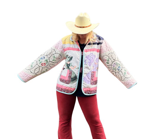 Sunbonnet Sue Vintage Quilt Coat - SM